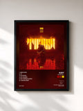 #noir Tableau de l'album Tirana EP 1 de Azet, cadre noir, imprimé et encadré en France