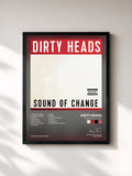 #noir Tableau de l'album Sound Of Change de Dirty Heads, cadre noir, imprimé et encadré en France