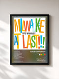 #noir Tableau de l'album Milwaukee At Last!!! de Rufus Wainwright, cadre noir, imprimé et encadré en France