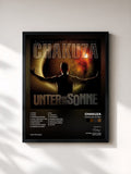 #noir Tableau de l'album Unter der Sonne de Chakuza, cadre noir, imprimé et encadré en France