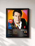 #noir Tableau de l'album udo 90 de Udo Jürgens, cadre noir, imprimé et encadré en France