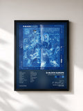 #noir Tableau de l'album The Blue Print – Us Vs. Them de D-Block Europe, cadre noir, imprimé et encadré en France