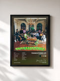#noir Tableau de l'album Slime Language 2 de Young Stoner Life, cadre noir, imprimé et encadré en France