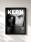 #noir Tableau de l'album Kern de Stef Bos, cadre noir, imprimé et encadré en France