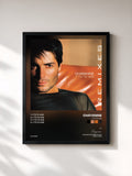 #noir Tableau de l'album Y Tu Te Vas de Chayanne, cadre noir, imprimé et encadré en France