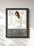 #noir Tableau de l'album Nancy 8 de Nancy Ajram, cadre noir, imprimé et encadré en France