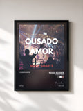 #noir Tableau de l'album Ousado Amor de Nivea Soares, cadre noir, imprimé et encadré en France