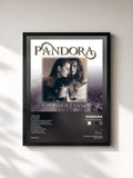 #noir Tableau de l'album Con Amor Eterno de Pandora, cadre noir, imprimé et encadré en France