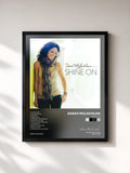 #noir Tableau de l'album Shine On de Sarah McLachlan, cadre noir, imprimé et encadré en France