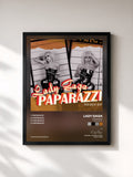 #noir Tableau de l'album Paparazzi (France Version) de Lady Gaga, cadre noir, imprimé et encadré en France