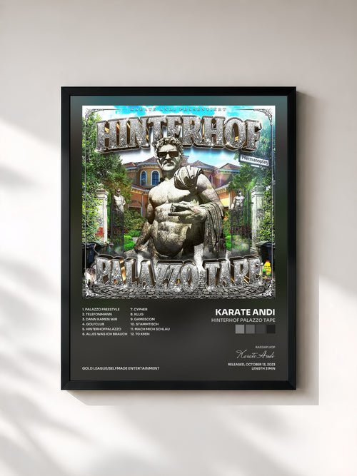 Karate Andi · Hinterhof Palazzo Tape — Affiche encadrée