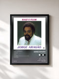 #noir Tableau de l'album Raiz e Flor de Jorge Aragão, cadre noir, imprimé et encadré en France