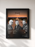 #noir Tableau de l'album Time de Five, cadre noir, imprimé et encadré en France