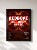 #noir Tableau de l'album Soliloquy In Red de Redbone, cadre noir, imprimé et encadré en France