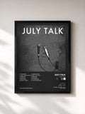 #noir Tableau de l'album July Talk de July Talk, cadre noir, imprimé et encadré en France