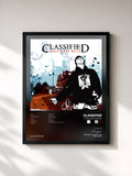 #noir Tableau de l'album Hitch Hikin' Music de Classified, cadre noir, imprimé et encadré en France
