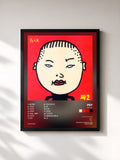 #noir Tableau de l'album PSY 2집 de Psy, cadre noir, imprimé et encadré en France