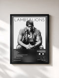 #noir Tableau de l'album Lambs & Lions de Chase Rice, cadre noir, imprimé et encadré en France