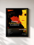 #noir Tableau de l'album Flamenco de Diana Navarro, cadre noir, imprimé et encadré en France