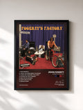 #noir Tableau de l'album Fogerty's Factory de John Fogerty, cadre noir, imprimé et encadré en France