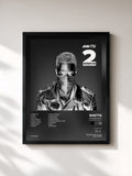 #noir Tableau de l'album Momentum 2 (The Return of Ghetto) de Ghetts, cadre noir, imprimé et encadré en France