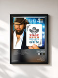 #noir Tableau de l'album Bullets in the Gun de Toby Keith, cadre noir, imprimé et encadré en France