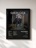 #noir Tableau de l'album Sherlock (Soundtrack from the TV series) de David Arnold, cadre noir, imprimé et encadré en France