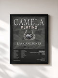 #noir Tableau de l'album Camela Platino. Las 30 Canciones de Camela, cadre noir, imprimé et encadré en France