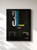 #noir Tableau de l'album 30 Years de The Pogues, cadre noir, imprimé et encadré en France