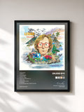 #noir Tableau de l'album Legao de Erlend Øye, cadre noir, imprimé et encadré en France