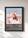 #noir Tableau de l'album Tropical Jesus de Carlos Sadness, cadre noir, imprimé et encadré en France