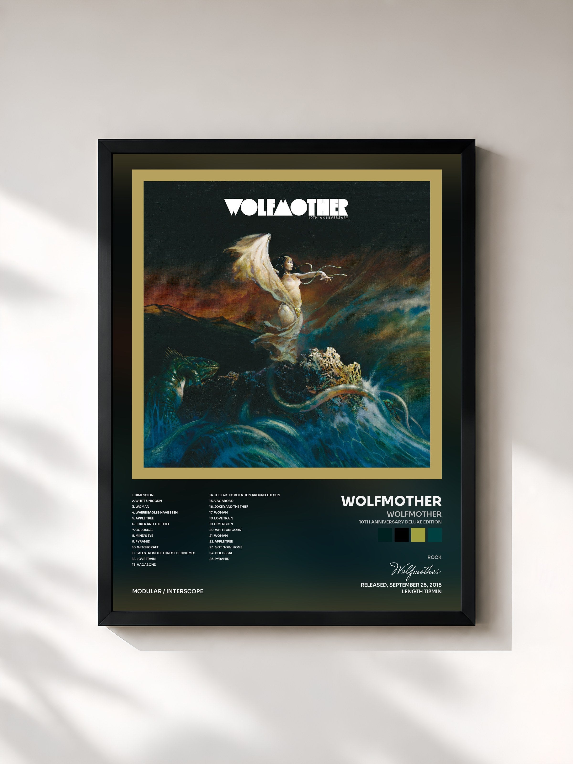 #noir Tableau de l'album Wolfmother (10th Anniversary Deluxe Edition) de Wolfmother, cadre noir, imprimé et encadré en France
