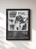 #noir Tableau de l'album Anyways de Young Nudy, cadre noir, imprimé et encadré en France