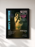 #noir Tableau de l'album Dirty Ditties de Johnny Logan, cadre noir, imprimé et encadré en France