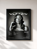 #noir Tableau de l'album CLA$$IC de Bushido, cadre noir, imprimé et encadré en France