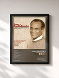 #noir Tableau de l'album American Wintertime de Harry Belafonte, cadre noir, imprimé et encadré en France