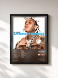 #noir Tableau de l'album Unbothered (Deluxe) de Lil Skies, cadre noir, imprimé et encadré en France