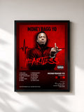 #noir Tableau de l'album Heartless de Moneybagg Yo, cadre noir, imprimé et encadré en France