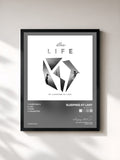 #noir Tableau de l'album Atlas: Life de Sleeping At Last, cadre noir, imprimé et encadré en France
