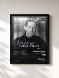 #noir Tableau de l'album Verlaine (Chanson d'automne) (Remastered 2023) de Charles Trenet, cadre noir, imprimé et encadré en France