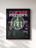 #noir Tableau de l'album Public Enemy #1 de Cam'ron, cadre noir, imprimé et encadré en France