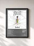 #noir Tableau de l'album Cardioid de Yodelice, cadre noir, imprimé et encadré en France