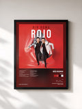 #noir Tableau de l'album Rojo de Río Roma, cadre noir, imprimé et encadré en France