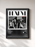 #noir Tableau de l'album Forever EP de HAIM, cadre noir, imprimé et encadré en France