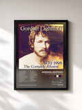 #noir Tableau de l'album The Complete Albums 1970-1998 de Gordon Lightfoot, cadre noir, imprimé et encadré en France