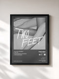 #noir Tableau de l'album First Steps de Two Feet, cadre noir, imprimé et encadré en France