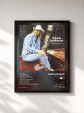 #noir Tableau de l'album Everything I Love de Alan Jackson, cadre noir, imprimé et encadré en France
