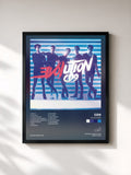 #noir Tableau de l'album EVOLUTION de CD9, cadre noir, imprimé et encadré en France