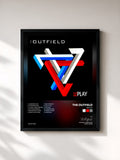 #noir Tableau de l'album Replay de The Outfield, cadre noir, imprimé et encadré en France