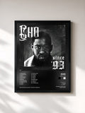 #noir Tableau de l'album SINCE '93 de CHO, cadre noir, imprimé et encadré en France